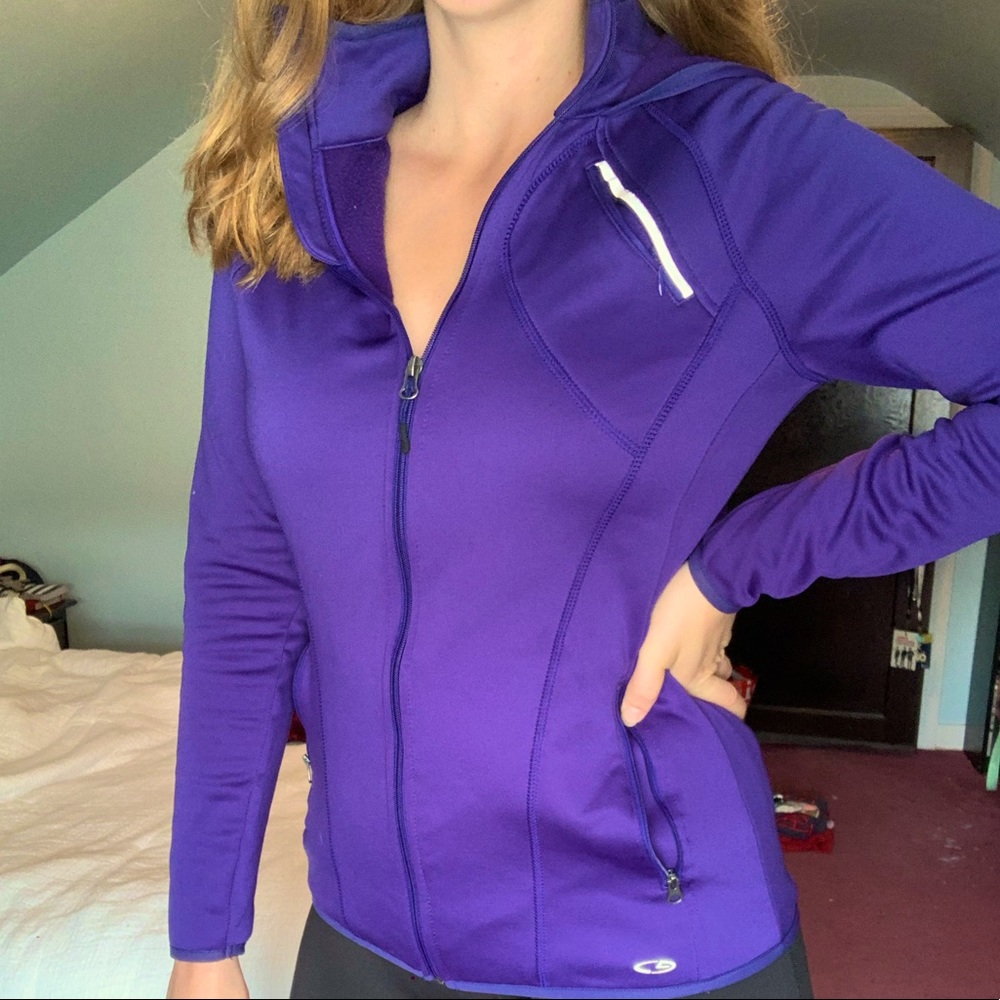 Champion Purple Athletic Zip Up Hoodie 💜